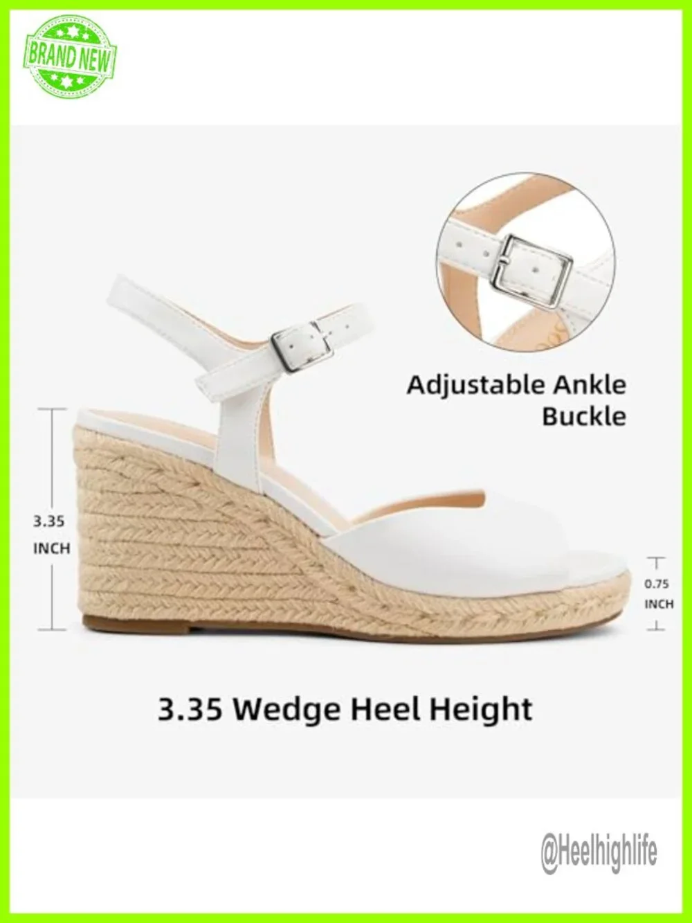 Women's Braided Espadrille Wedge Sandals, Ankle Strap Open Toe Buckle, PU Faux